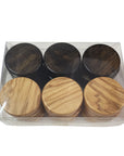 Olive Wood Checkers & Backgammon Discs | Brown & Natural Colour