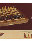 Travel Chess Set | Wooden | Magnetic | Folding | 25cm