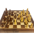 Folding wooden magnetic travel chess set | 30cm