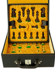 Luxury Box with Tray | Leatherette | Velvet-Lined | Chess Set Storage
