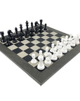 Traditional black & white finish pieces & Leather board | x large