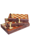 Travel Chess Set | Wood-Like Colours | Magnetic