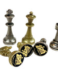 MIGNON FLOWER | Metal Chess Pieces | Gold & Silver | 50mm King | 65M