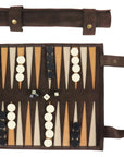 Leather Roll-up Backgammon | 38cm