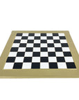 RENAISSANCE | Metal Chess Set | Gold & Silver | Black Chess Board | 36cm | S9BLA