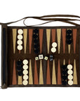 Leather Roll-up Backgammon | 30cm