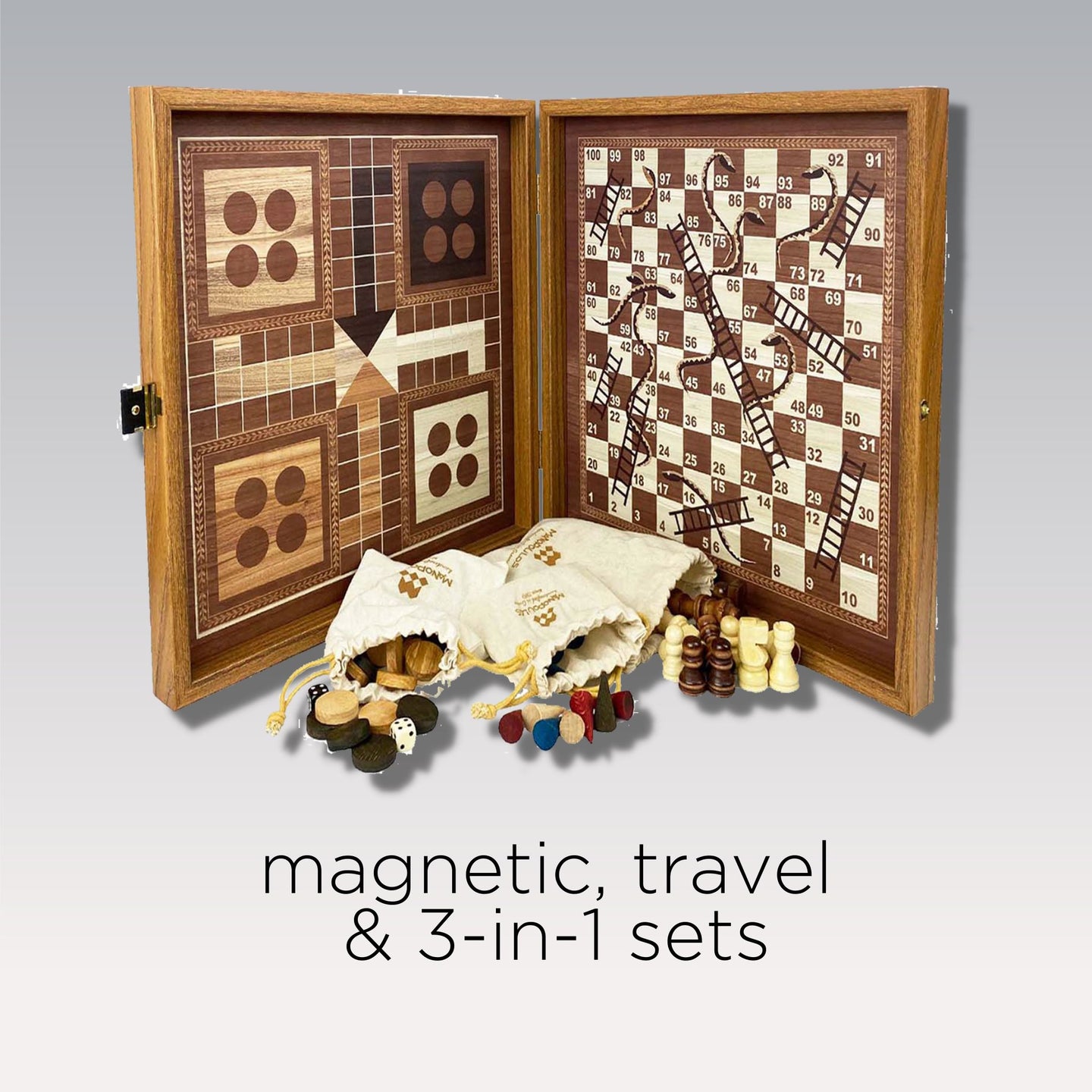 Magnetic, Travel, 3-in-1 combo sets, 5-in-1 combo sets