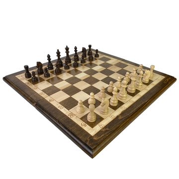 3-in-1 Combo Games | Solid Beech | Folding | 50cm