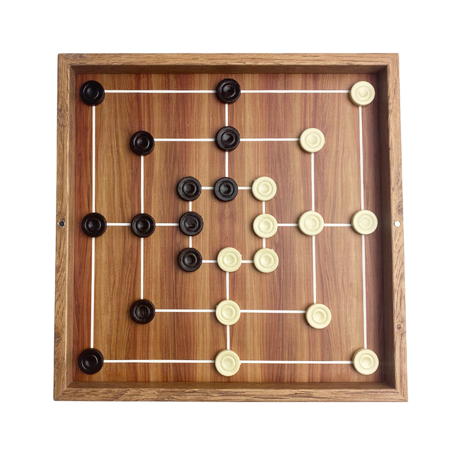 Oak 5-in-1 | backgammon, checkers, chess, nine men's morris, ludo