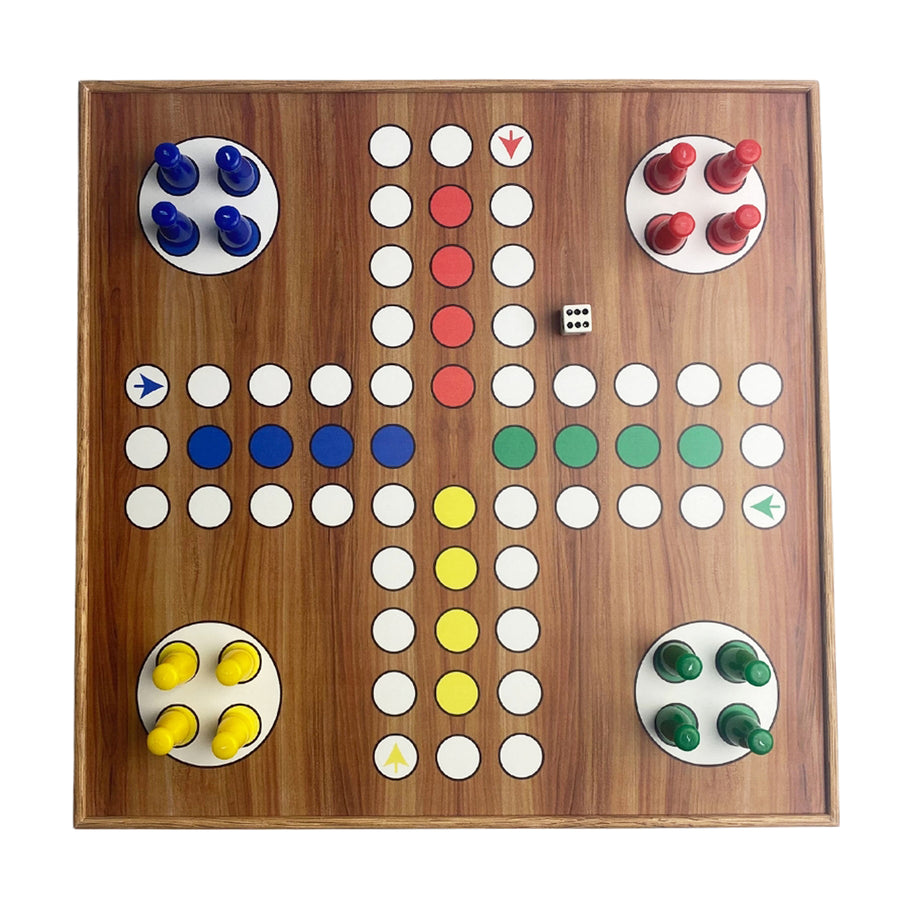 Oak 5-in-1 | backgammon, checkers, chess, nine men's morris, ludo