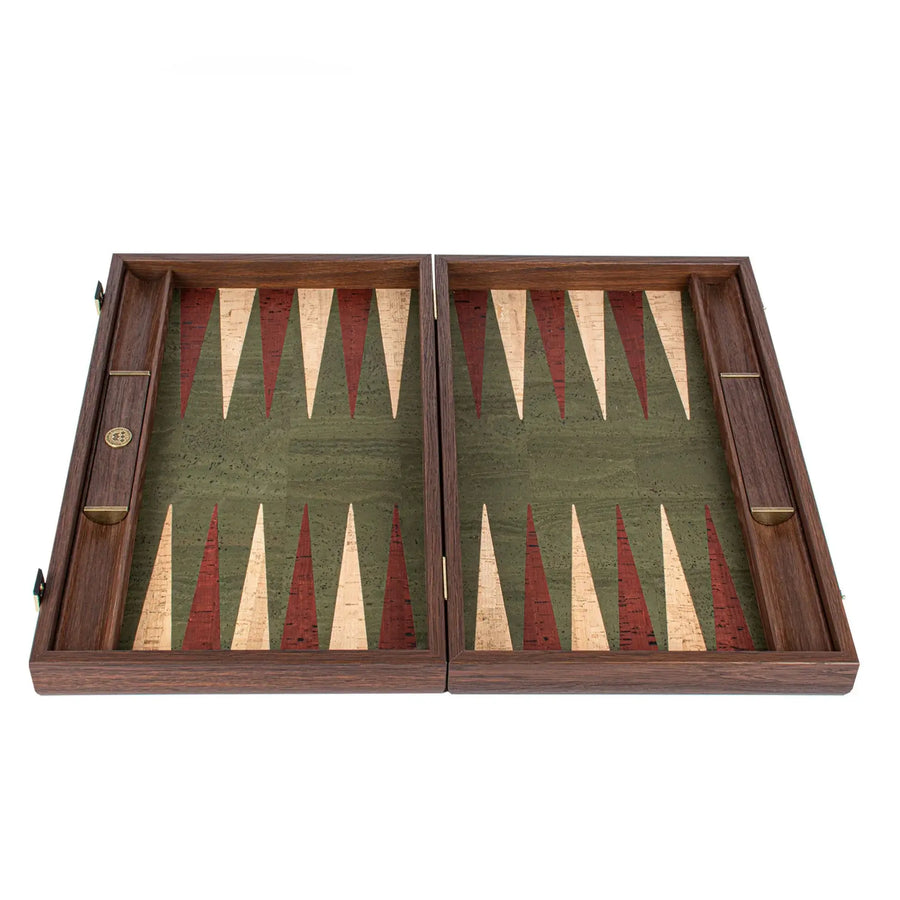 Backgammon | Green Natural Cork | 30cm | BFF3GRE