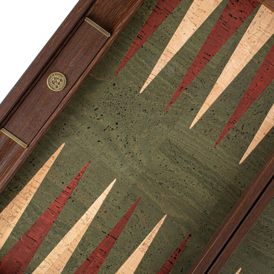 Backgammon | Green Natural Cork | 30cm | BFF3GRE