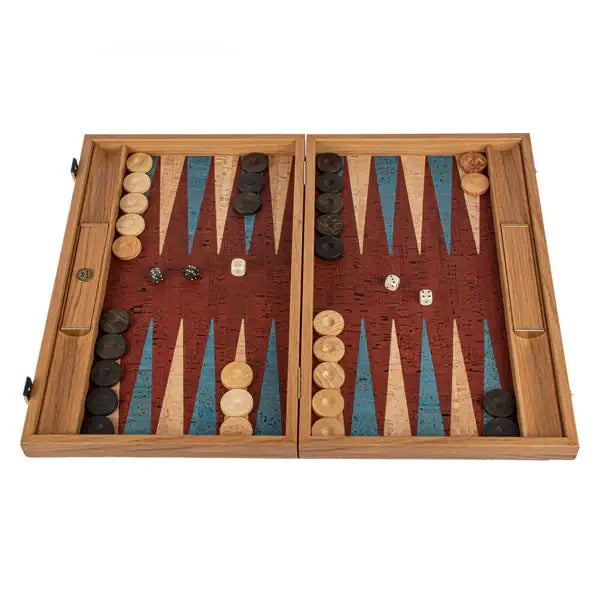 Backgammon | Red Natural Cork | 30cm | BFF3RED