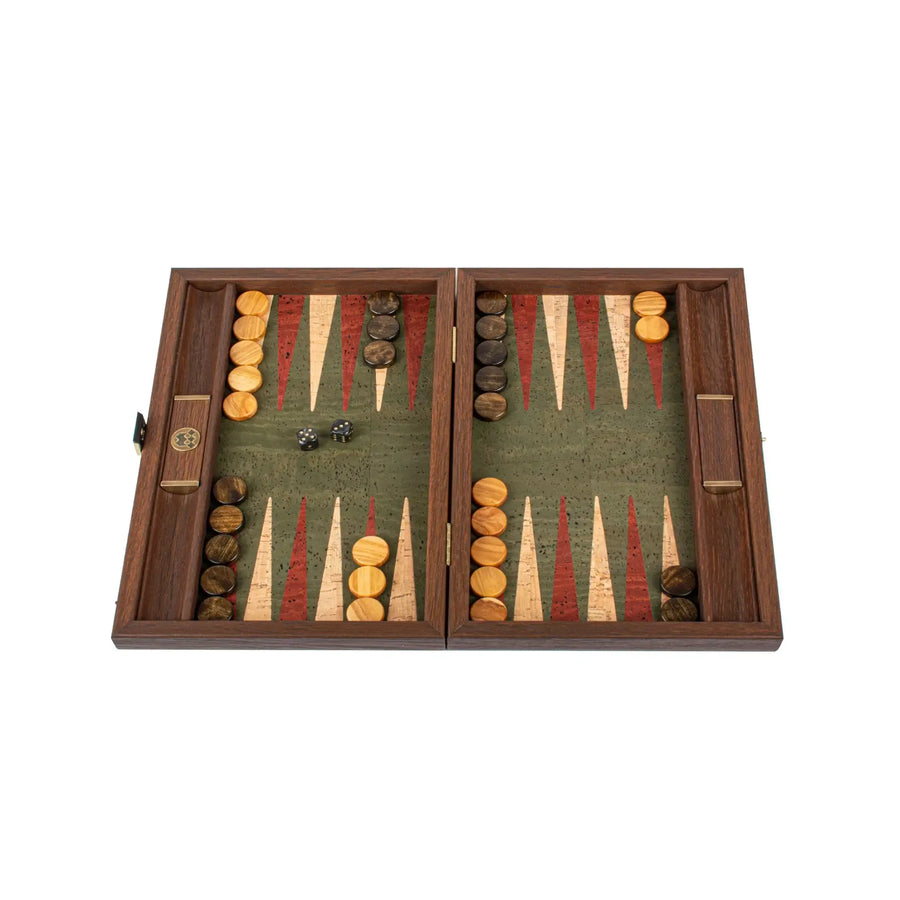 Backgammon | Green Natural Cork | 30cm | BFF3GRE