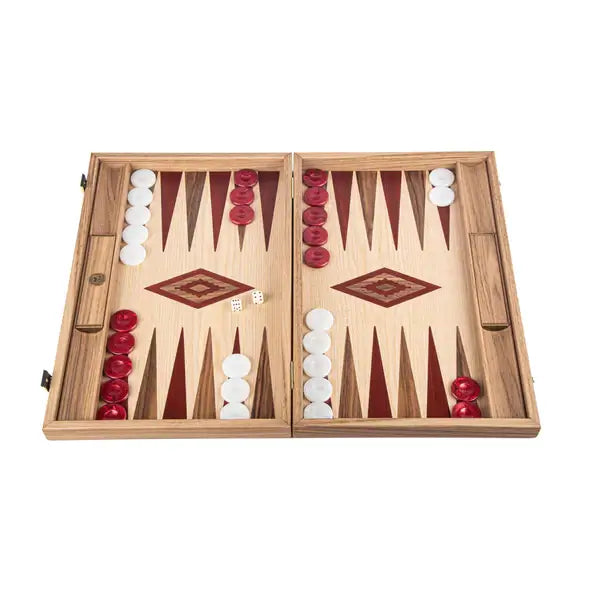 Backgammon | Oak & American Walnut | 48cm | BKD1RED