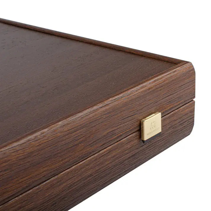Backgammon | American Wenge | Walnut Burl &amp; Oak Inlay Points | Side Racks | 48cm | BVV1JD