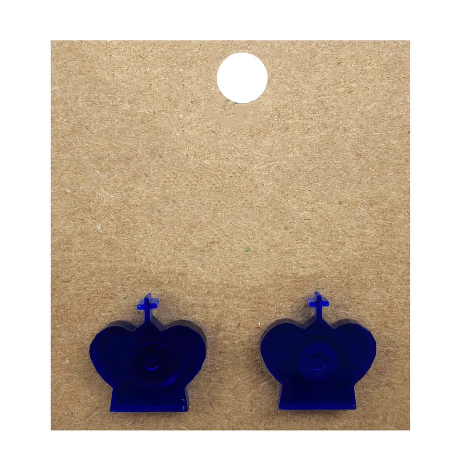 Earrings Perspex | chess-themed studs | medium