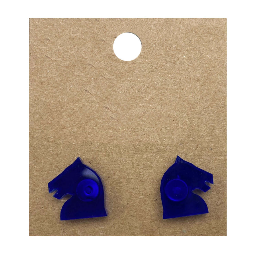 Earrings Perspex | chess-themed studs | medium