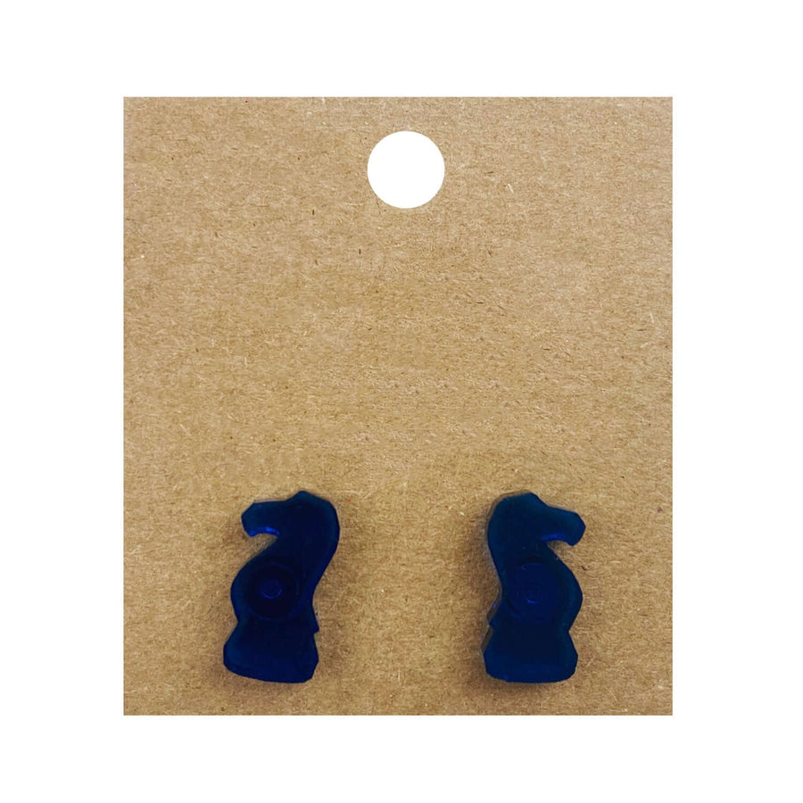 Earrings perspex | chess piece studs | medium