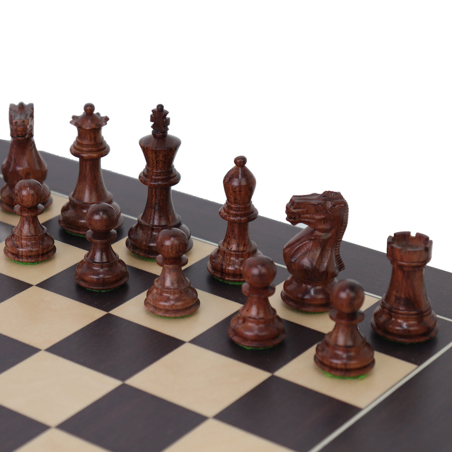STALLION KNIGHT | Anjan Wood | 78mm King | Wenge Maple Board | 45mm Squares