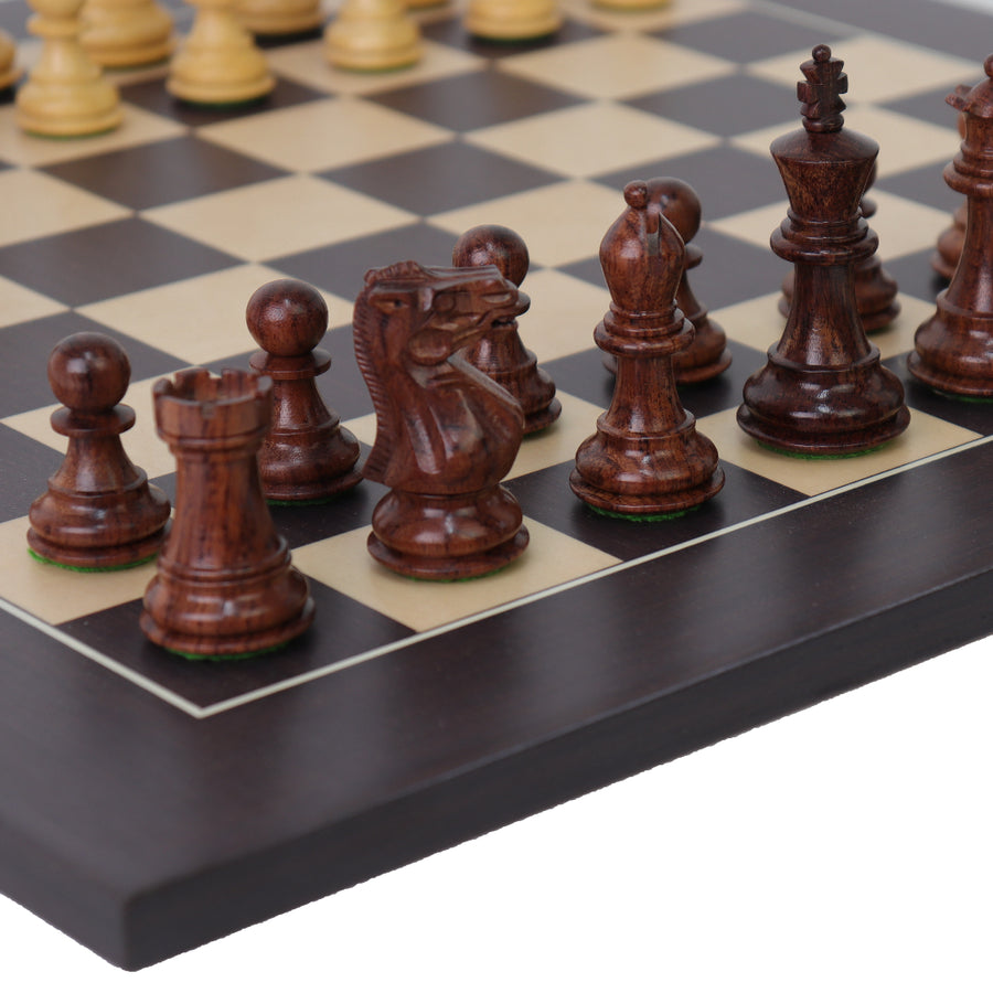 STALLION KNIGHT | Anjan Wood | 78mm King | Wenge Maple Board | 45mm Squares