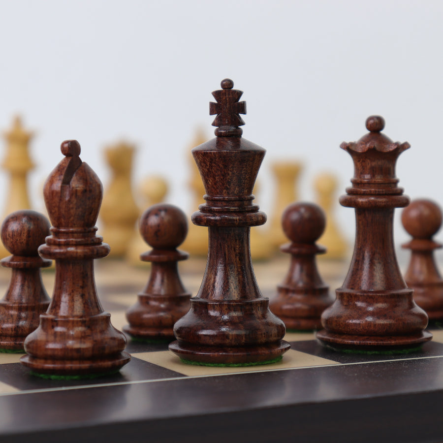 STALLION KNIGHT | Anjan Wood | 78mm King | Wenge Maple Board | 45mm Squares