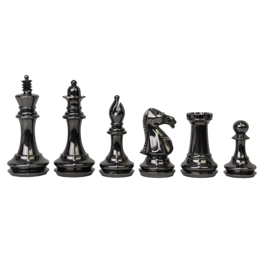 STAUNTON | Solid Brass | Black &amp; Gold | 105mm King