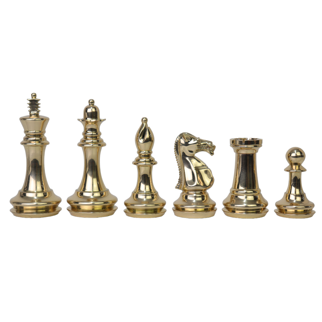 STAUNTON | Solid Brass | Black &amp; Gold | 105mm King