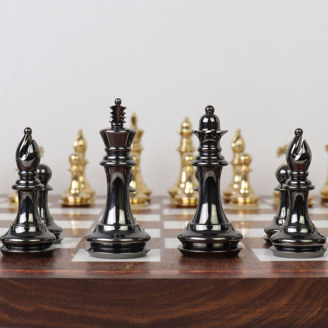 House_of_Chess_staunton_solid_brass_black_gold_105mm_king_solid_kiaat_resin_chess_board_55mm_3