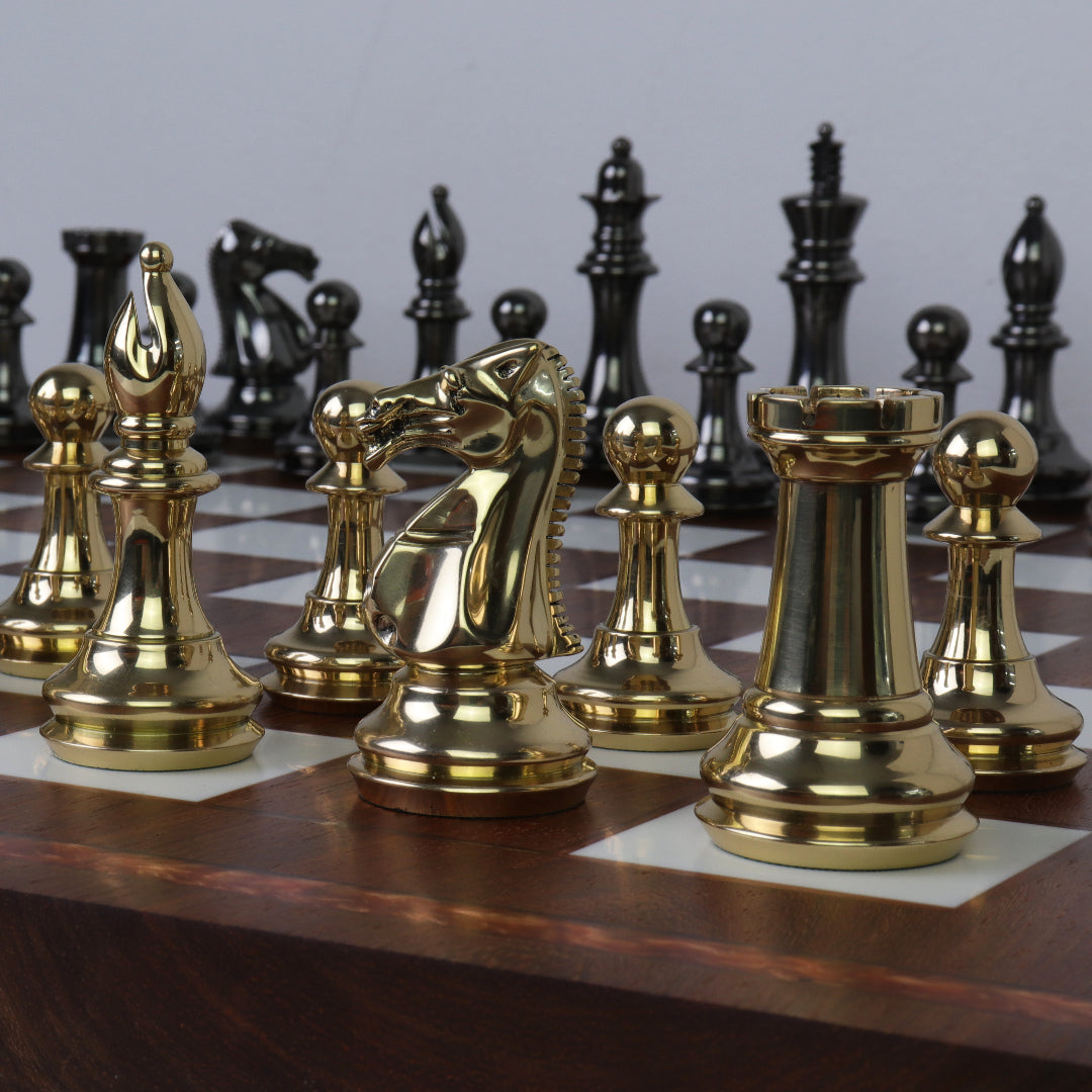 House_of_Chess_staunton_solid_brass_black_gold_105mm_king_solid_kiaat_resin_chess_board_55mm_5
