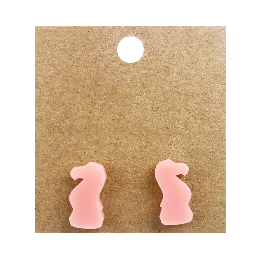 Earrings perspex | chess piece studs | medium