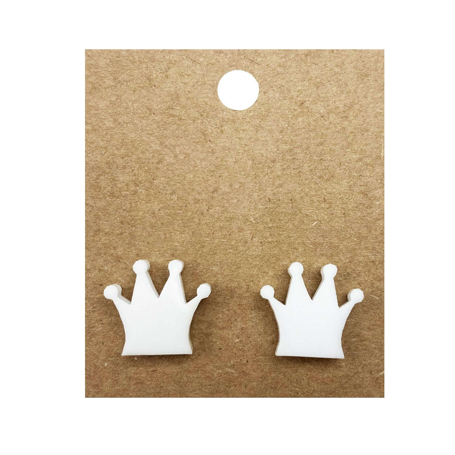 Earrings Perspex | chess-themed studs | medium