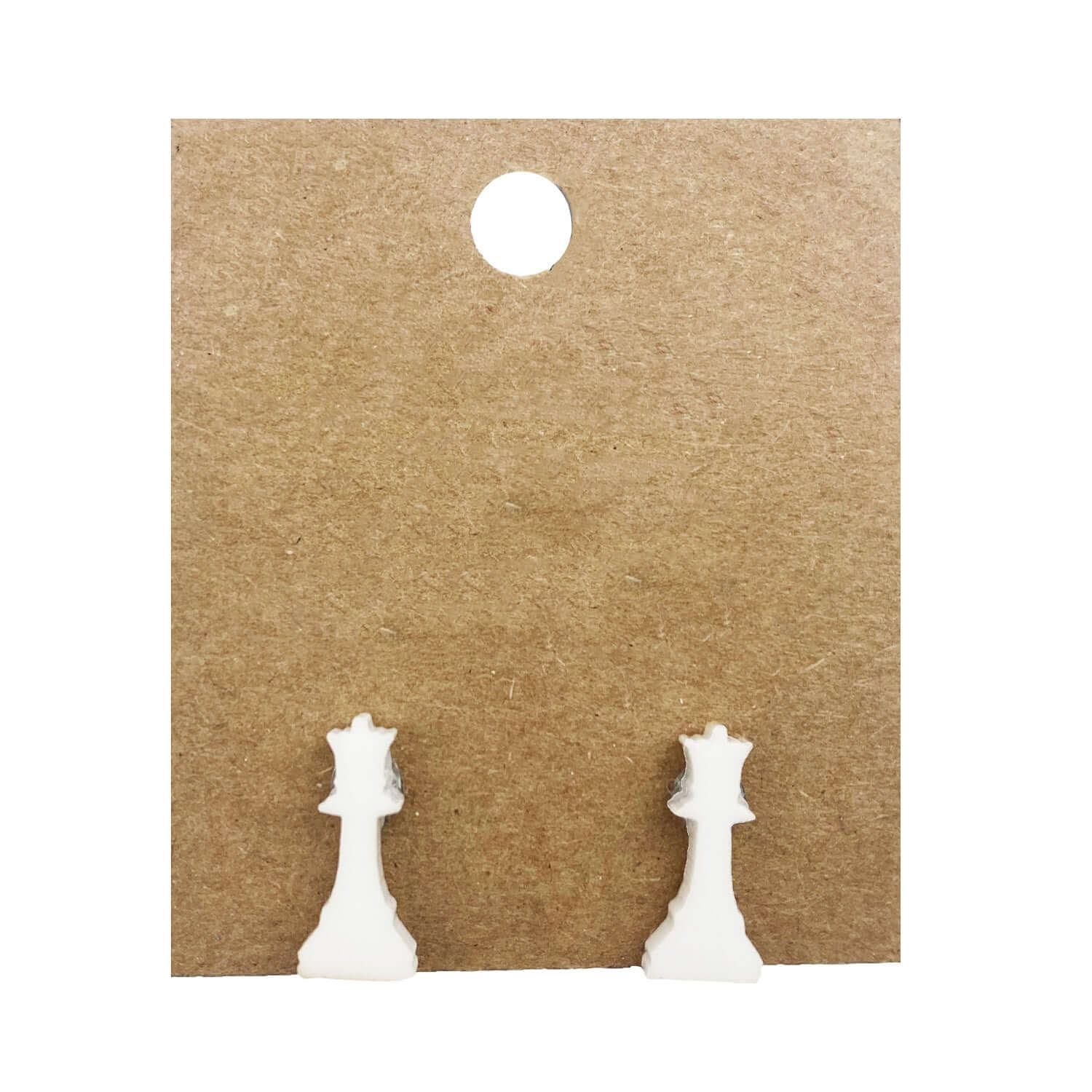 Earrings perspex | chess piece studs | medium