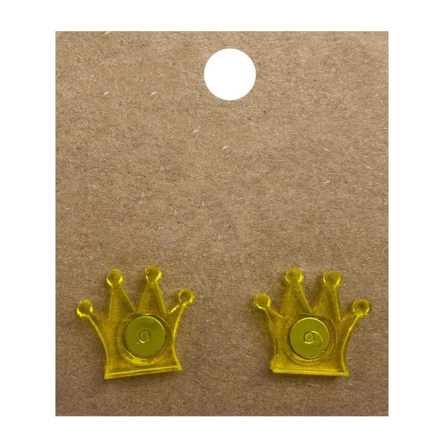 Earrings Perspex | chess-themed studs | medium