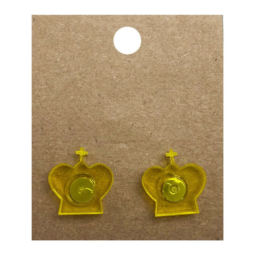 Earrings Perspex | chess-themed studs | medium