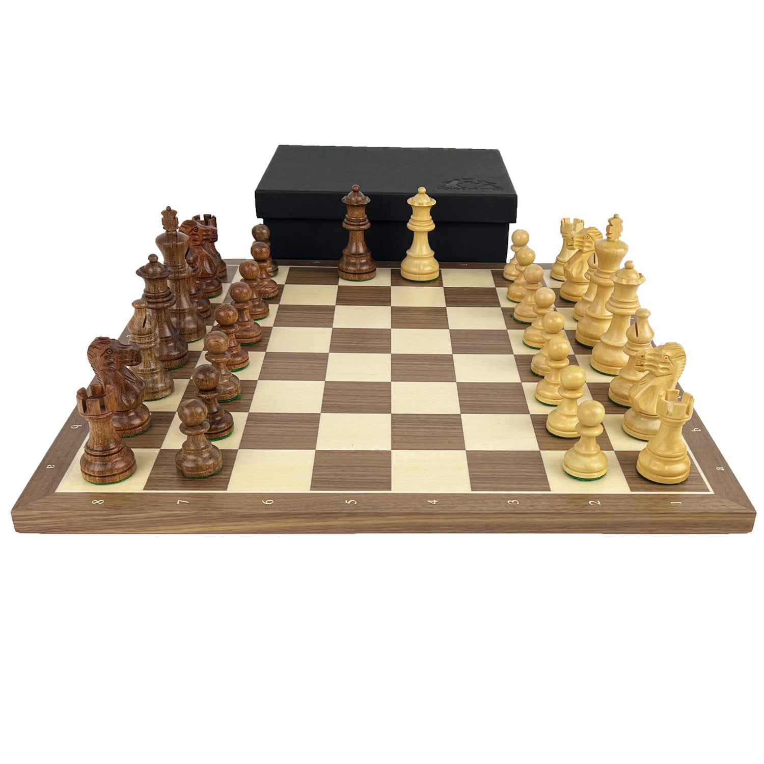 AMERICAN STAUNTON | Economy Walnut &amp; Maple with notation board (medium)