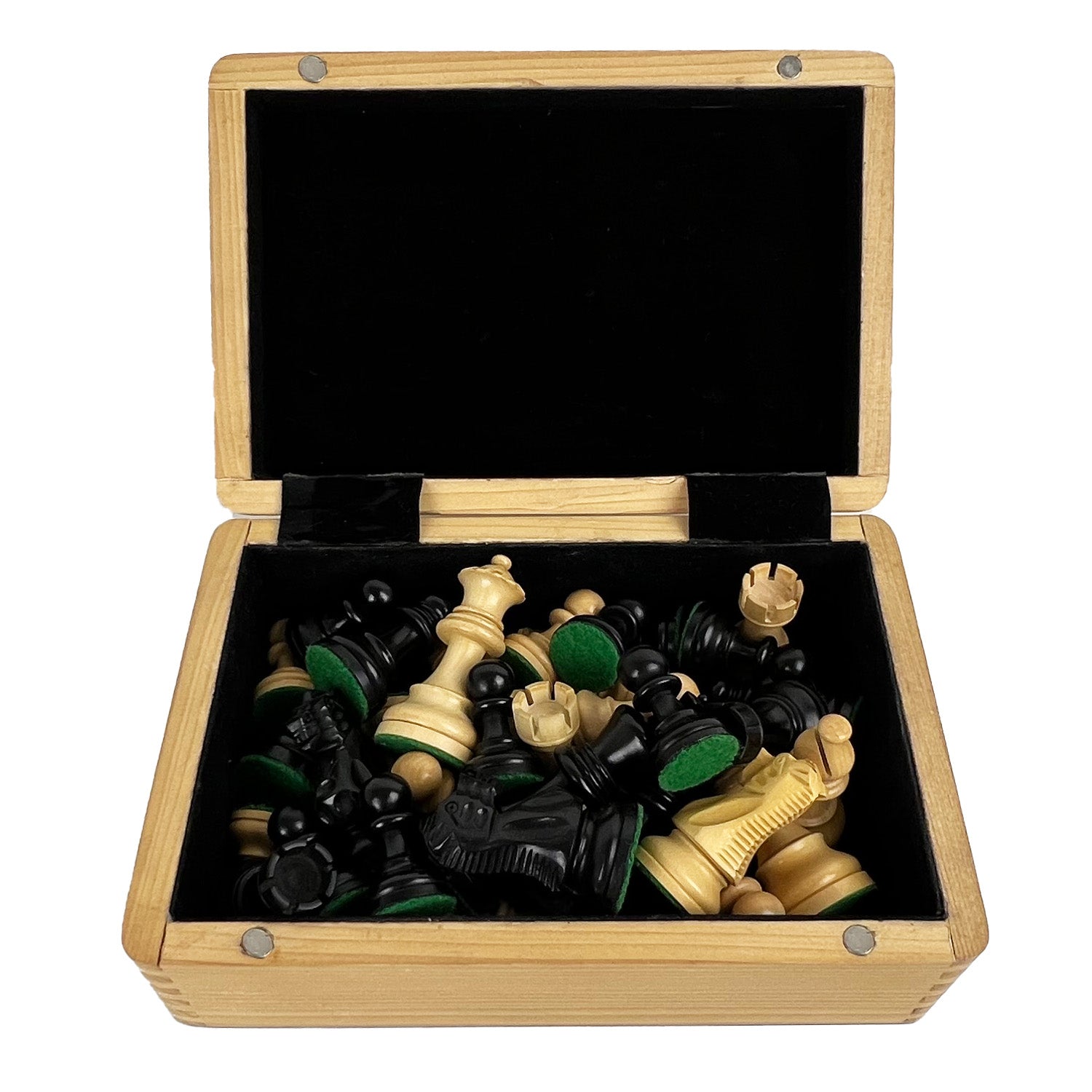 AMERICAN STAUNTON, ebonised  | Black Poplar &amp; Birds Eye Maple board (small)
