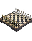ARABESQUE Chess Set with Black & Mother of Pearl Beech Board | 50mm