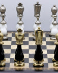 ARABESQUE Chess Set with Black & Mother of Pearl Beech Board | 50mm