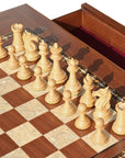 AVIATOR Chess Set | Walnut & Mother of Pearl Table | 55mm Squares