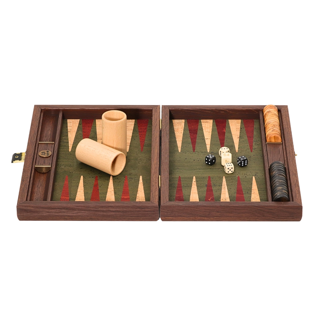 Backgammon | Green Natural Cork | 30cm | BFF3GRE