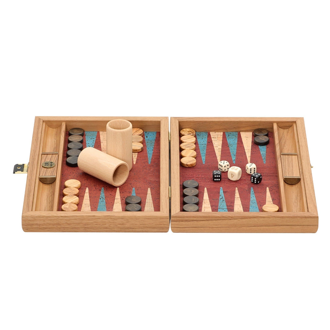 Backgammon | Red Natural Cork | 30cm | BFF3RED