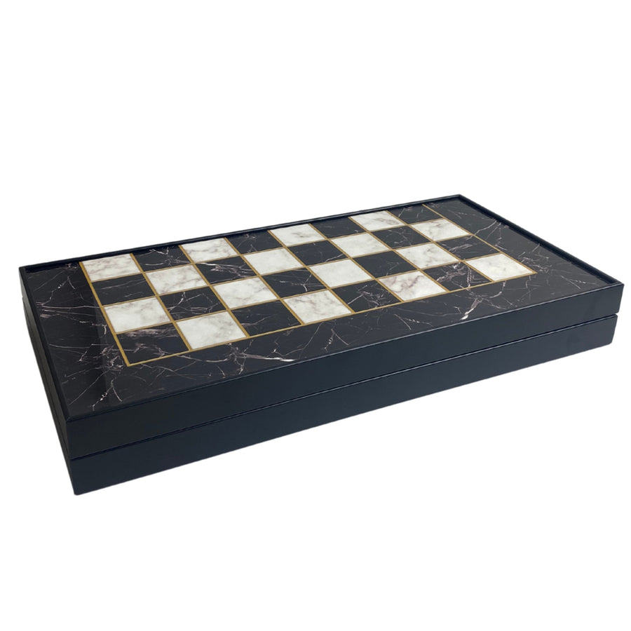 Backgammon | Classic Black Marble | 48cm