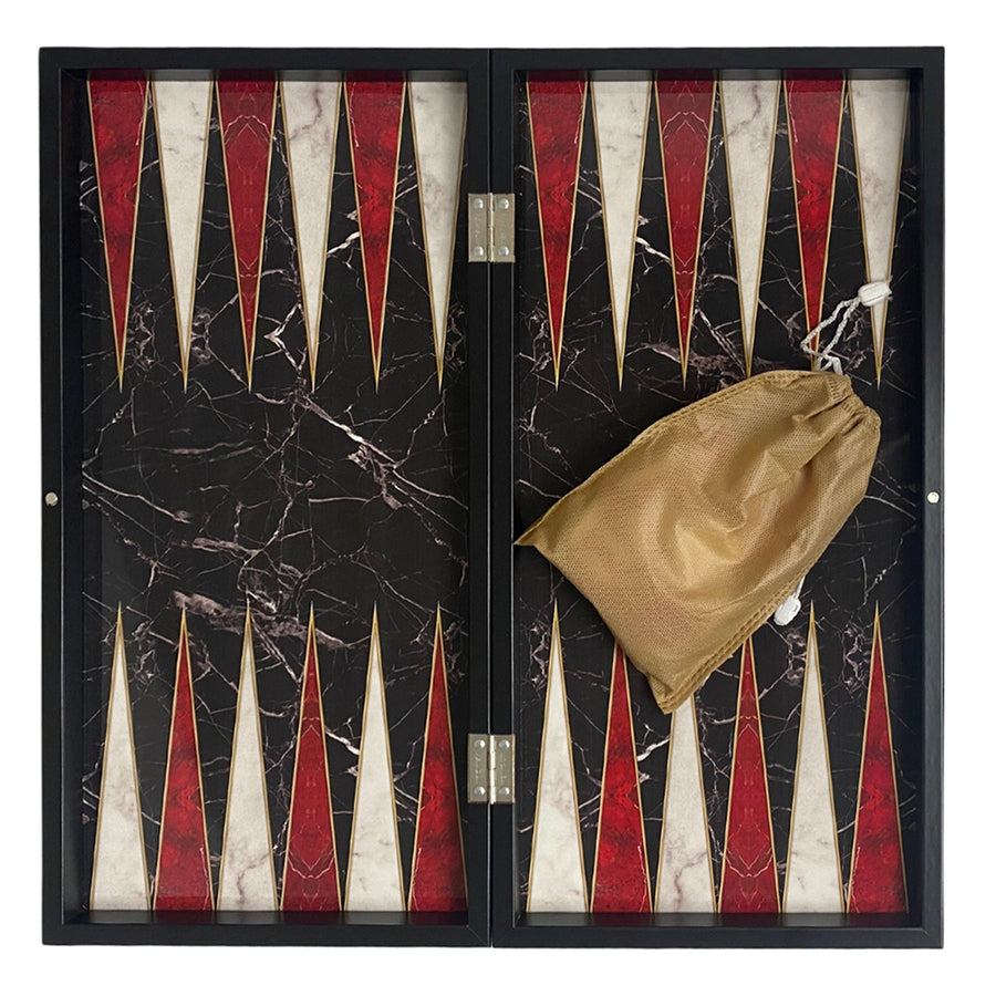 Backgammon | Classic Black Marble | 48cm