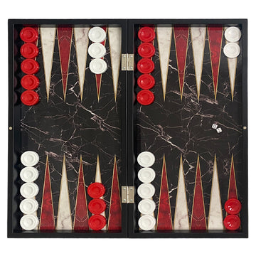 Backgammon | Classic Black Marble | 48cm