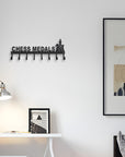MEDAL HANGER | CHESS | 8 × Hooks | Black Powder Coated