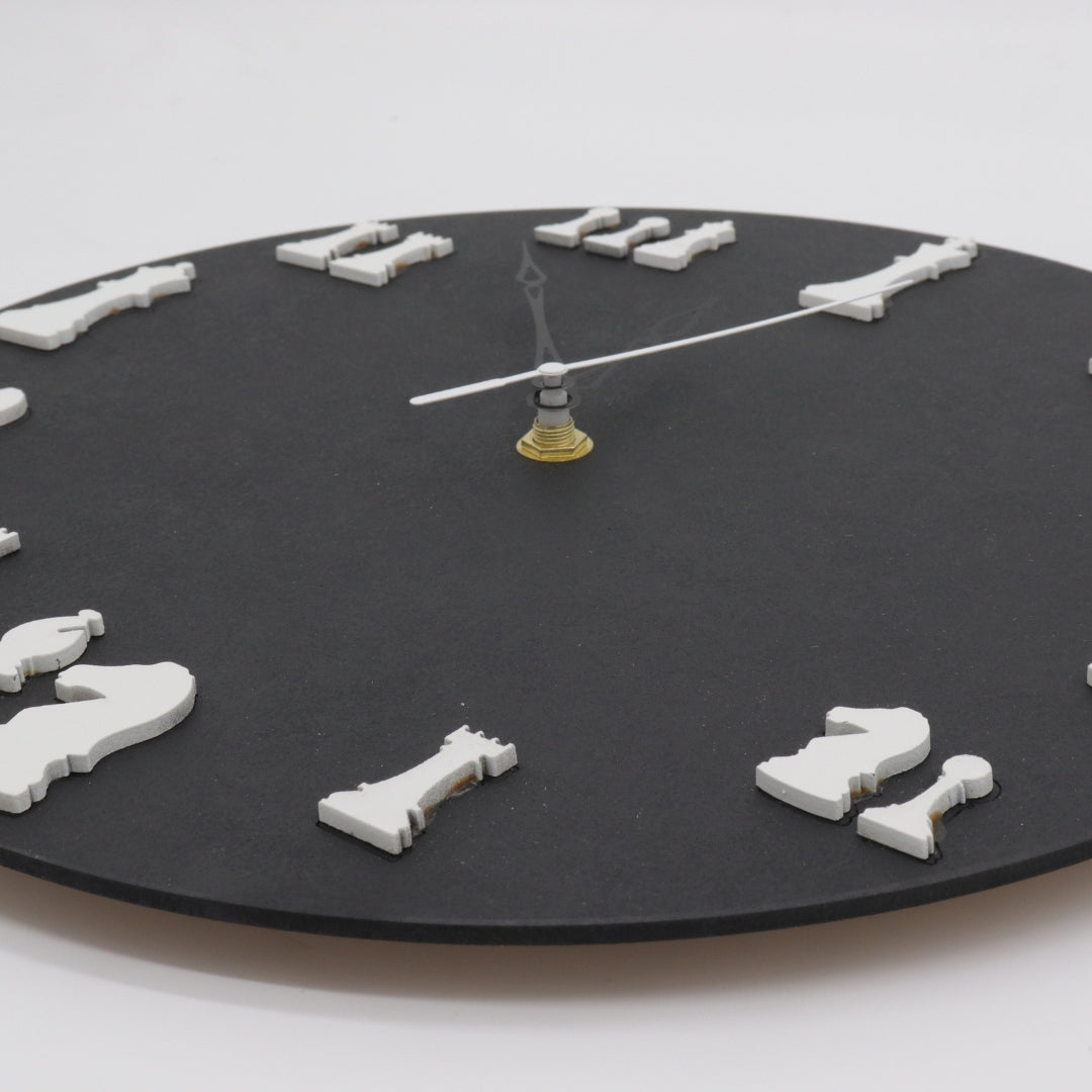 Chess Wall Clock | Round | Wood