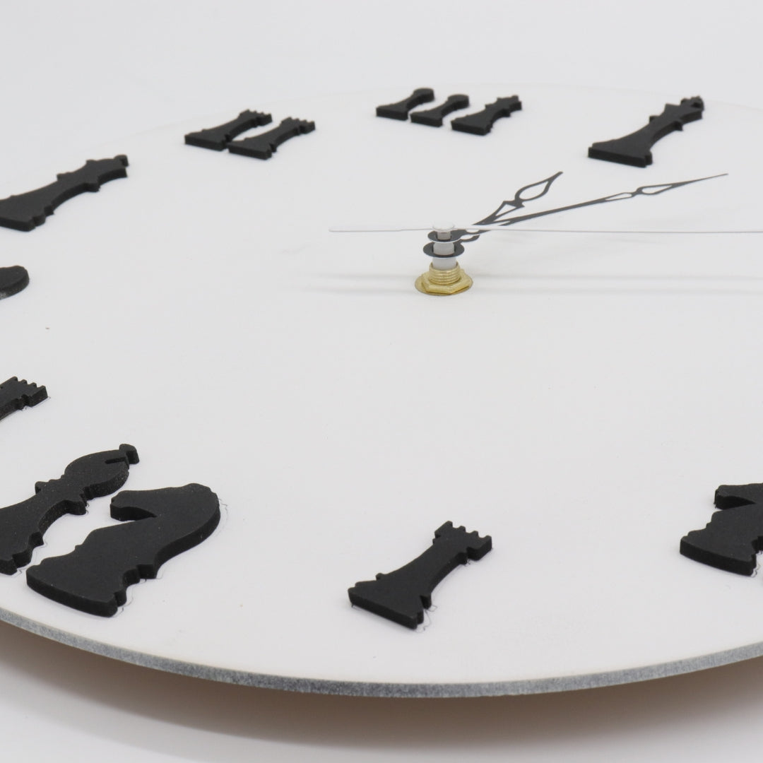 Chess Wall Clock | Round | Wood