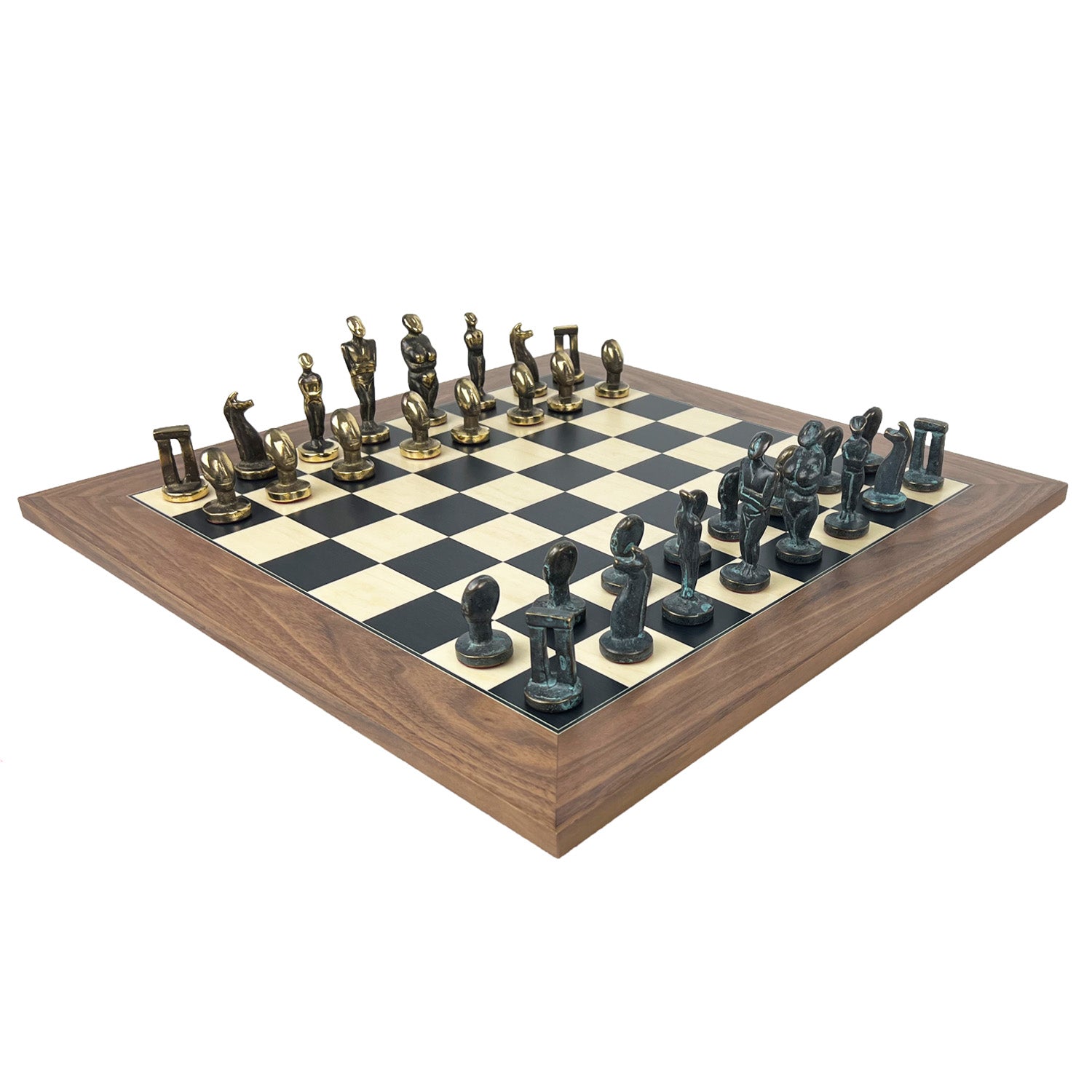 Cycladic metal pieces | Black Poplar board | large
