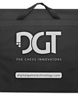 Front view of padded DGT carry bag for electronic chess board and accessories